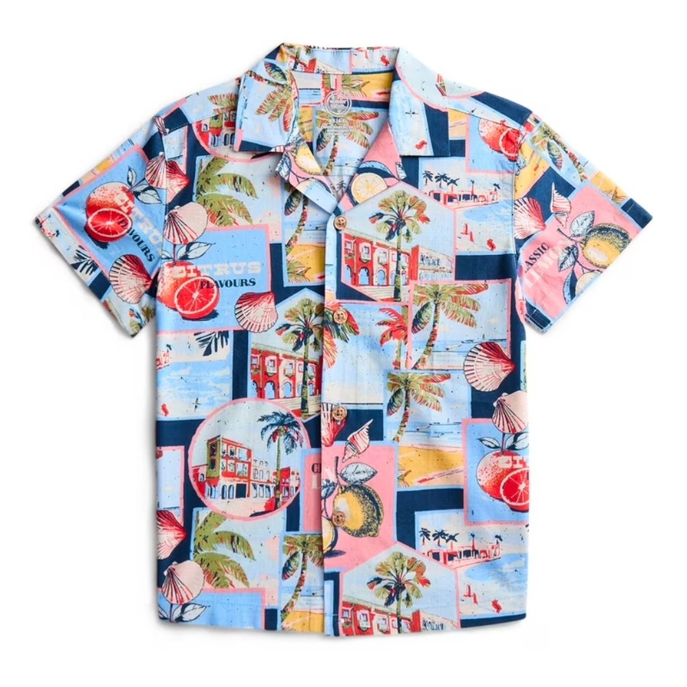 Boys Wonder Nation Cabana sun button down shirt size XL 14-16